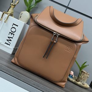 Loewe Goya Backpack In Classic Calfskin Brown