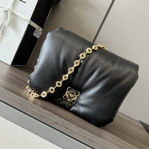 Loewe Puffer Goya In Shiny Nappa Lambskin Black