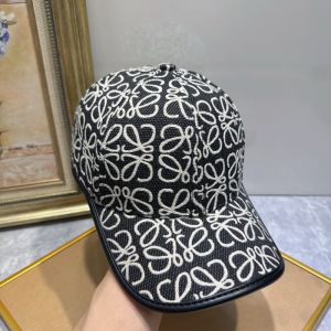 Loewe Anagram Baseball Cap In Jacquard Black/White