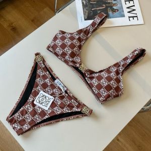 Loewe Anagram Underwear Set Women Lycra Coffee