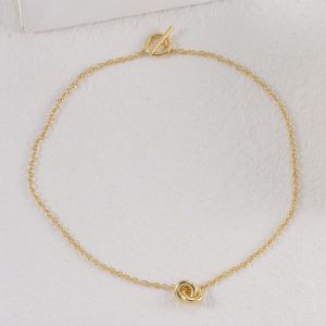 Loewe Donut Link Necklace In Metal Gold
