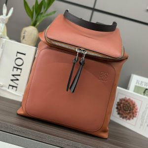 Loewe Goya Backpack In Nappa Calfskin and Grained Calfskin Brown