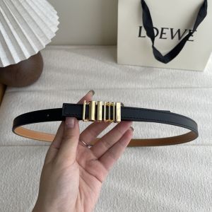 Loewe Graphic Logo Buckle Belt 1.5 In Smooth Calfskin Black/Gold