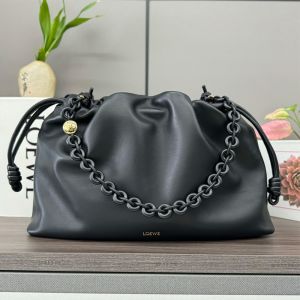 Loewe Large Flamenco Purse In Mellow Nappa Lambskin Black