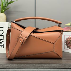 Loewe Large Puzzle Edge Bag In Classic Calfskin Brown