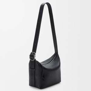 Loewe Loop Hobo In Supple Grained Calfskin Black