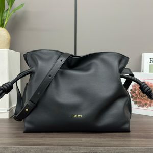 Loewe Medium Flamenco Clutch In Nappa Calfskin Black