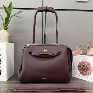Loewe Medium Madrid Bag In Supple Calfskin Burgundy