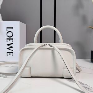 Loewe Mini Amazona 180 Bag In Soft Calfskin White