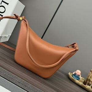 Loewe Mini Hammock Hobo In Classic Calfskin Brown