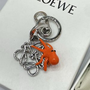 Loewe Octopus Anagram Charm in Metal and Enamel Silver