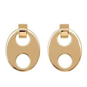 Loewe Pig Nose Stud Earrings In Metal Gold