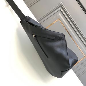 Loewe Small Anton Backpack In Grained Calfskin Black