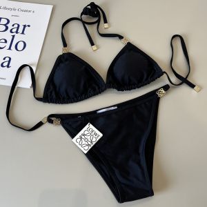 Loewe Triangular Bikini with Ties Women Lycra Black