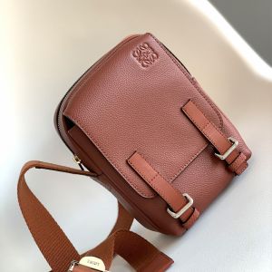 Loewe XS Military Crossbody In Soft Grained Calfskin Brown