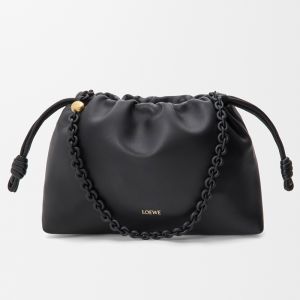 Loewe Medium Flamenco Purse In Mellow Nappa Lambskin Black
