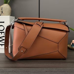 Loewe Medium Puzzle Edge Bag In Classic Calfskin Brown