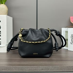 Loewe Mini Flamenco Purse In Mellow Nappa Lambskin Black