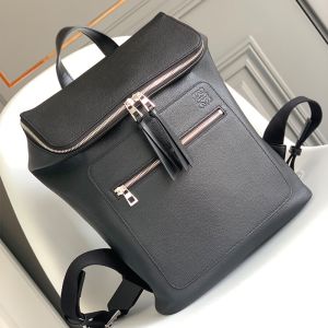 Loewe Slim Goya Backpack In Soft Grained Calfskin Black