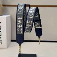 Loewe Anagram Strap In Jacquard And Calfskin Navy Blue