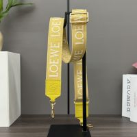 Loewe Anagram Strap In Jacquard And Calfskin Yellow