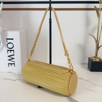 Loewe Bracelet Pouch In Pleated Nappa Lambskin Yellow