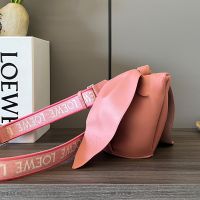 Loewe Bunny Bag with Jacquard Strap In Nappa Calfskin Pink