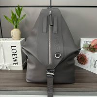 Loewe Convertible Backpack In Classic Calfskin Coffee