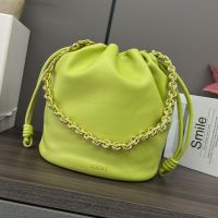 Loewe Flamenco Purse Bucket Bag In Mellow Nappa Lambskin Mint Green