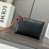 Loewe Knot T Pouch In Shiny Nappa Calfskin Black