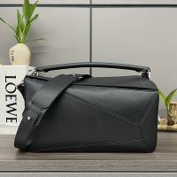 Loewe Large Puzzle Bag In Classic Calfskin Black
