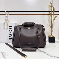 Loewe Medium Madrid Bag In Supple Calfskin Dark Burgundy
