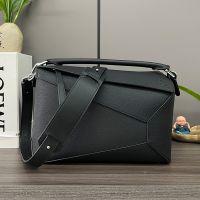 Loewe Medium Puzzle Edge Bag In Soft Grained Calfskin Black