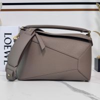 Loewe Medium Puzzle Edge Bag In Soft Grained Calfskin Taupe