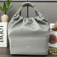 Loewe Medium Squeeze Bag In Mellow Nappa Lambskin Grey