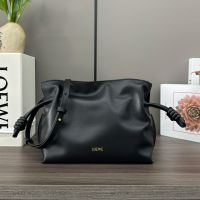 Loewe Mini Flamenco Clutch In Nappa Calfskin Black