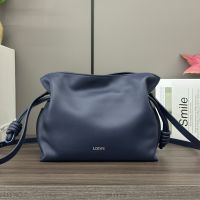 Loewe Mini Flamenco Clutch In Nappa Calfskin Navy Blue