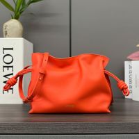 Loewe Mini Flamenco Clutch In Nappa Calfskin Orange