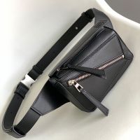 Loewe Mini Puzzle Bumbag In Classic Calfskin Black