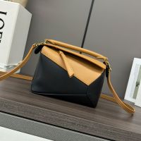 Loewe Mini Puzzle Edge Bag In Classic Calfskin Black/Brown