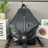 Loewe Small Convertible Backpack In Classic Calfskin Black