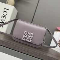 Loewe Small Goya Bag In Silk Calfskin Light Purple