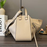 Loewe Small Hammock Bag In Grained Calfskin Apricot