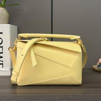 Loewe Small Puzzle Edge Bag In Classic Calfskin Lemon