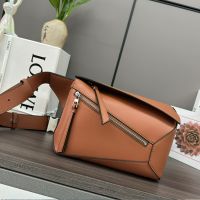 Loewe Small Puzzle Edge Bumbag In Classic Calfskin Brown