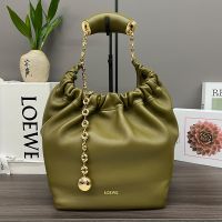 Loewe Small Squeeze Bag In Mellow Nappa Lambskin Olive