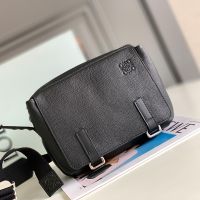 Loewe XS Military Messenger Bag In Soft Grained Calfskin Black